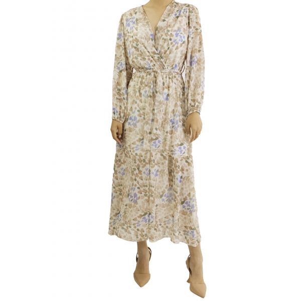 Vestito lungo fantasia scollo a V